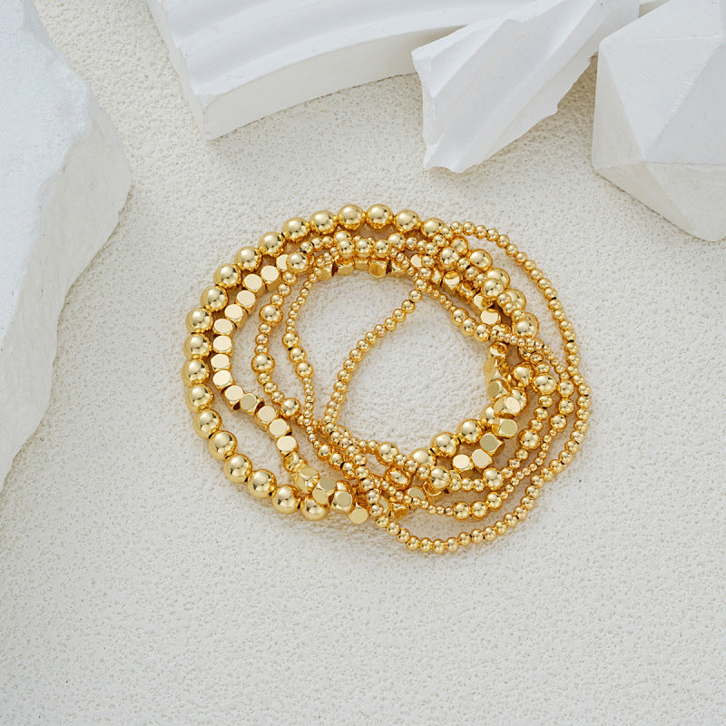 Elastisches Perlenarmband-Set (5-teilig) – Bild 3 | LuxeStyle