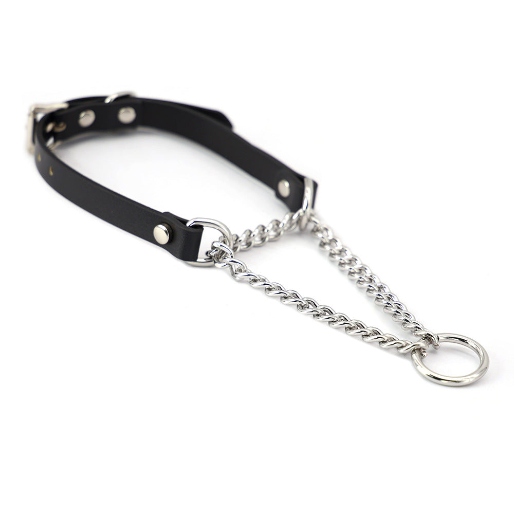 Halsband mit Leine aus Leder – Bild 6 | LuxeStyle