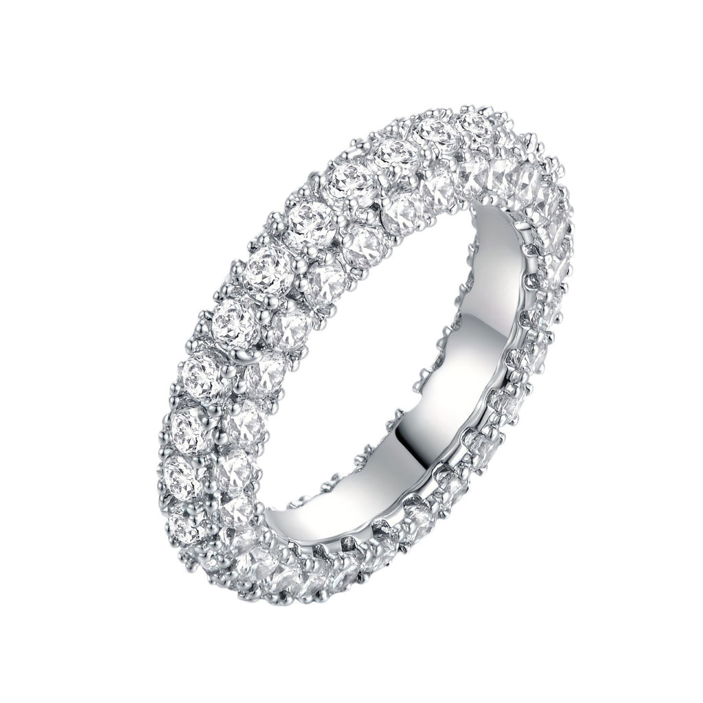 Minimalistischer Zirkon-Ring mit drei Steinen – Bild 3 | LuxeStyle