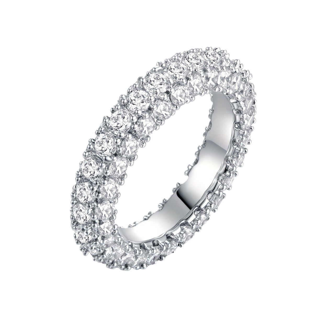 Minimalistischer Zirkon-Ring mit drei Steinen – Bild 3 | LuxeStyle
