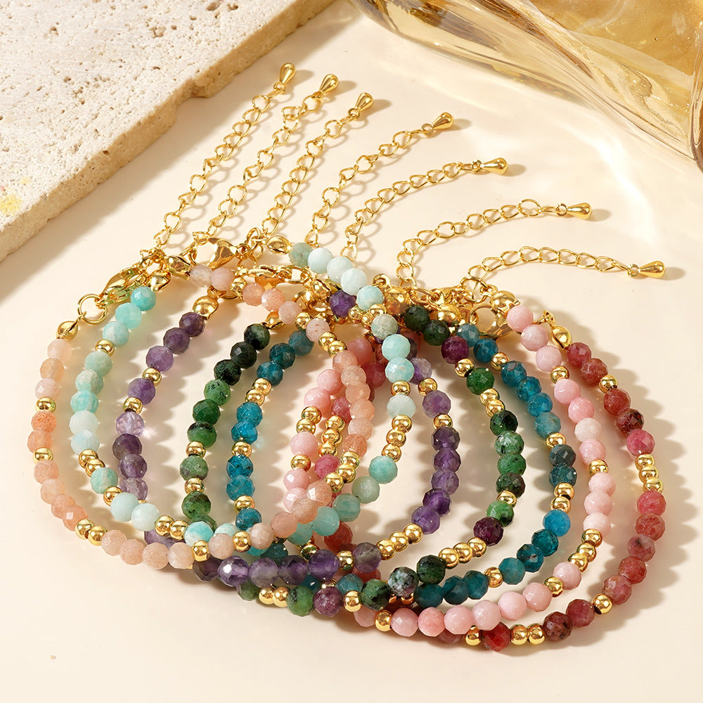 Handgefertigtes Armband mit bunten Natursteinperlen – Bild 9 | LuxeStyle