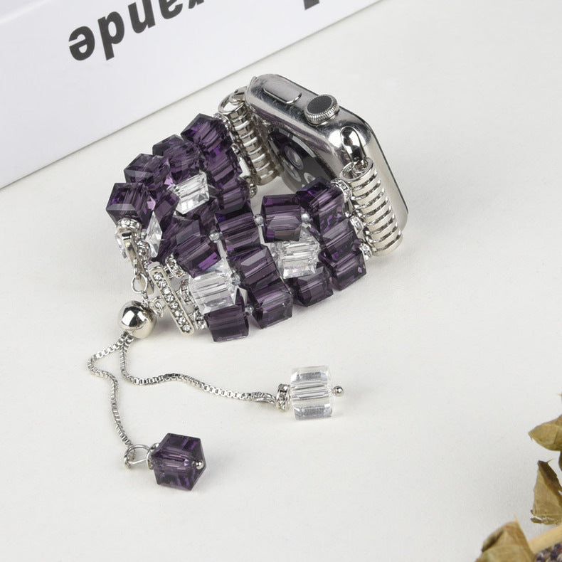 iWatch Armband mit grossen quadratischen Kristallen – Bild 7 | LuxeStyle