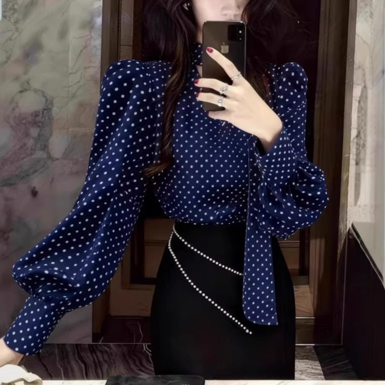 Polka-Dot Shirt mit Ribbons – Bild 3 | LuxeStyle