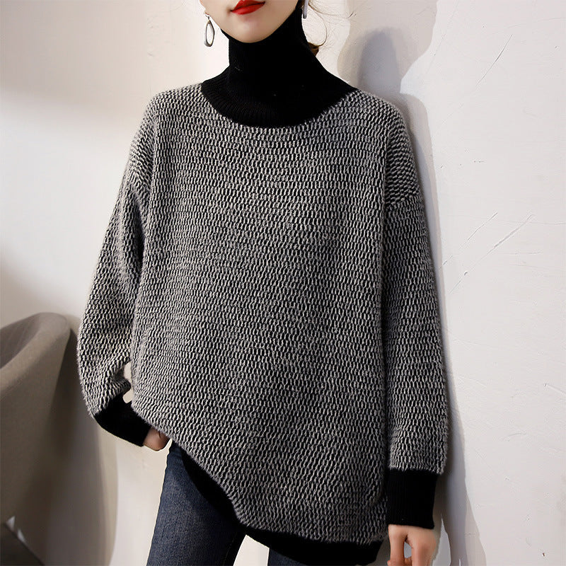 Rollkragenpullover im Oversize-Look