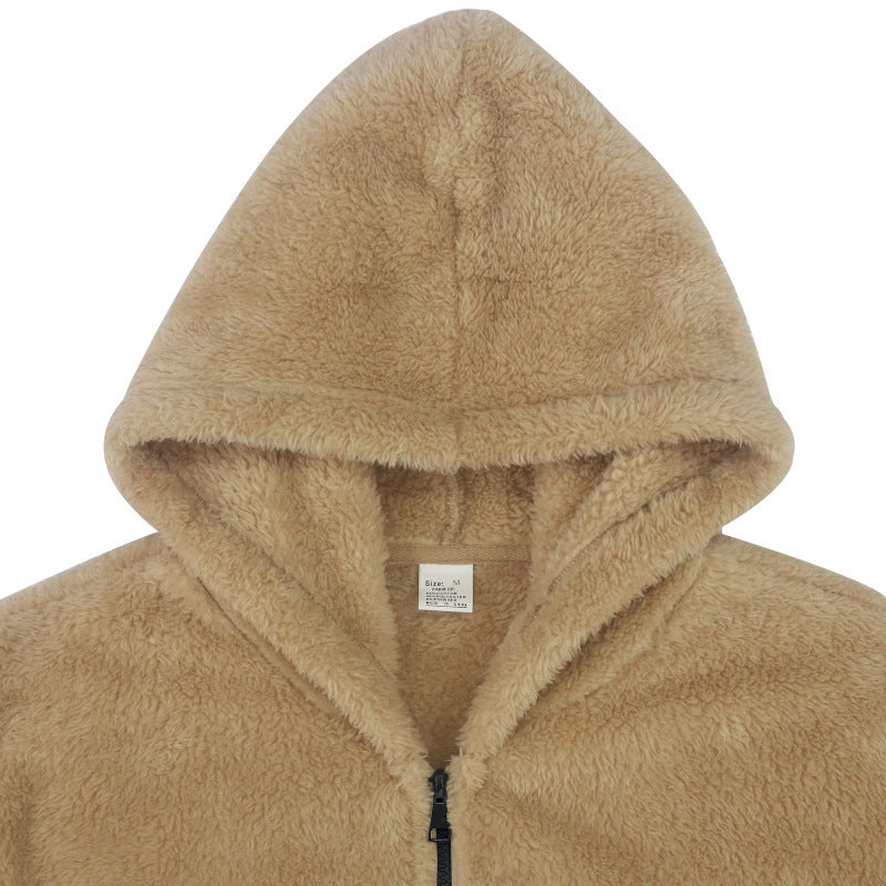 Warme Wende-Fleecejacke mit Kapuze für Herren