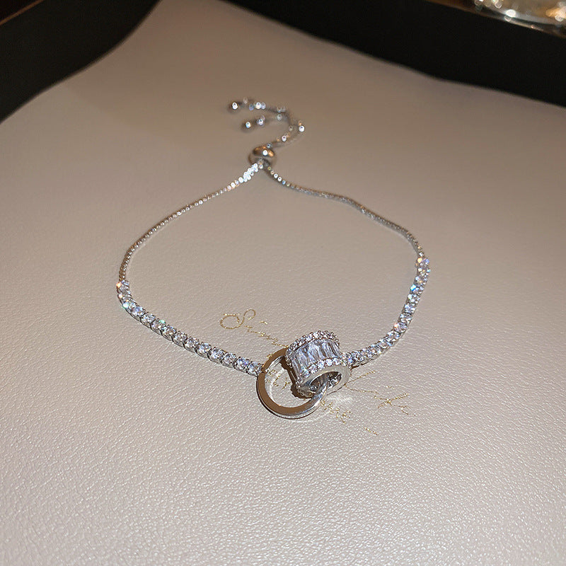 18K-Goldplattiertes Ovaler KZ-Slider-Armband