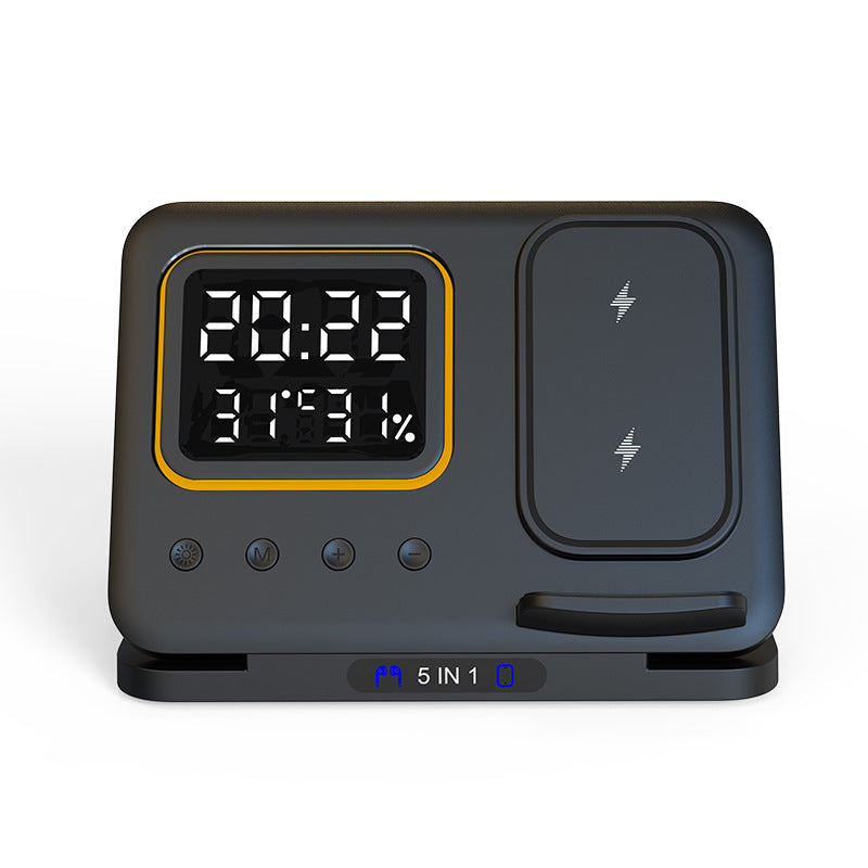 Kabellose 5-in-1 Ladestation mit Wecker