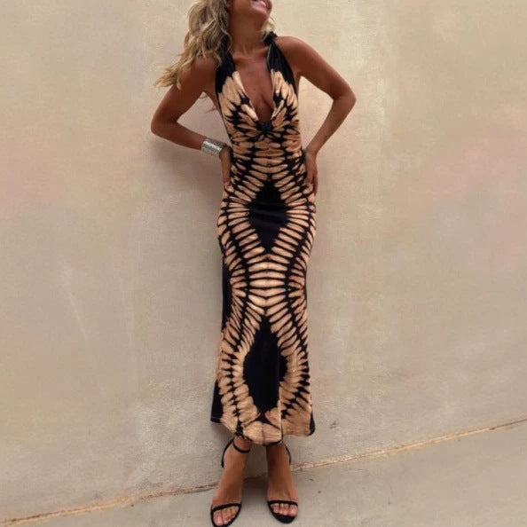 Figurbetonendes, ärmelloses Midi-Kleid mit Rückenausschnitt – Bild 4 | LuxeStyle