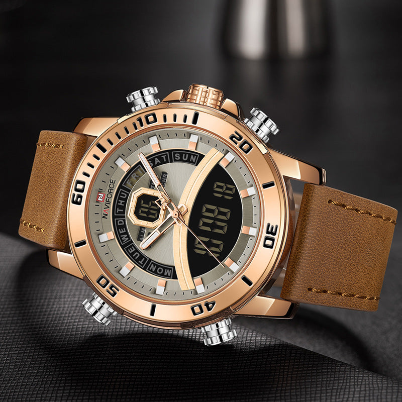 NAVIFORCE Quarzuhr mit Lederarmband – Bild 3 | LuxeStyle