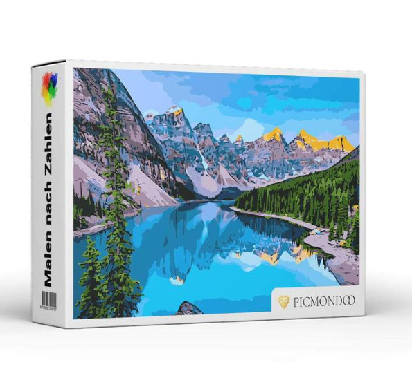 Malen nach Zahlen Set – Alaska Berglandschaft – Bild 1 | LuxeStyle