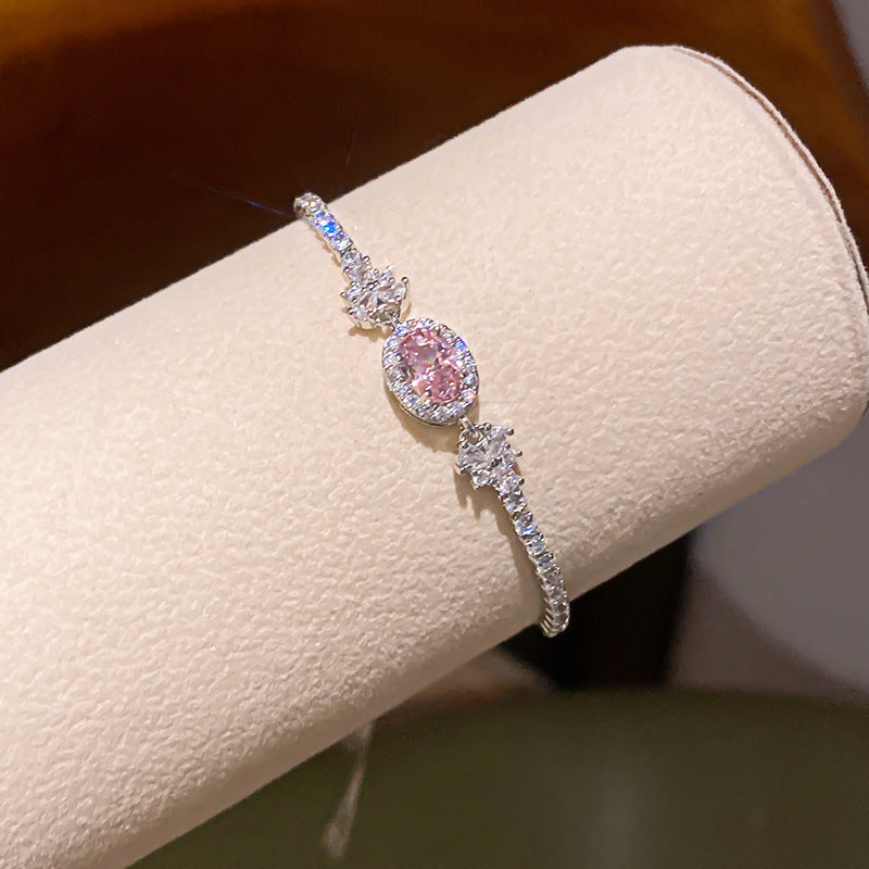 Französisches Blumenverschluss CZ-Armband