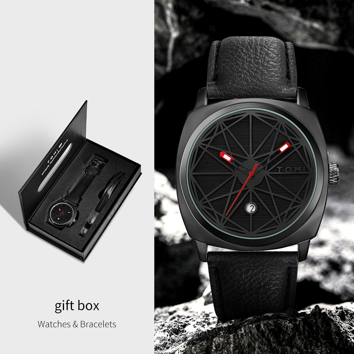 Herrenuhr-Set «Magnate» – Quarz + Armband