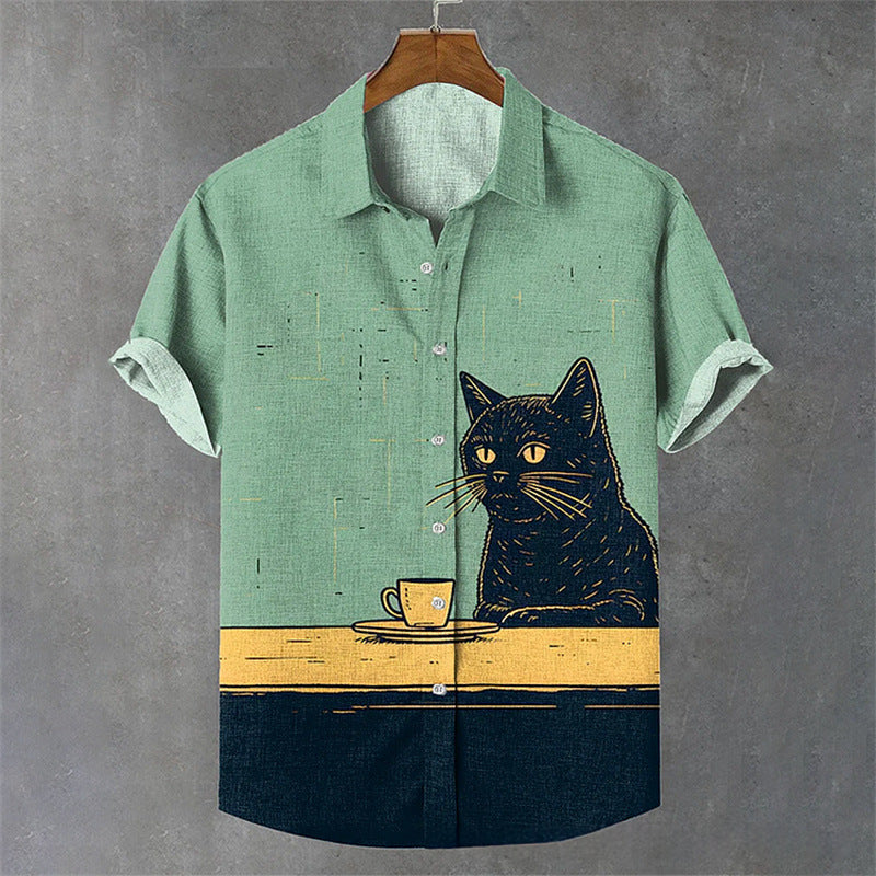Bambus-Cotton Shirt mit maritimen Druck – Bild 4 | LuxeStyle