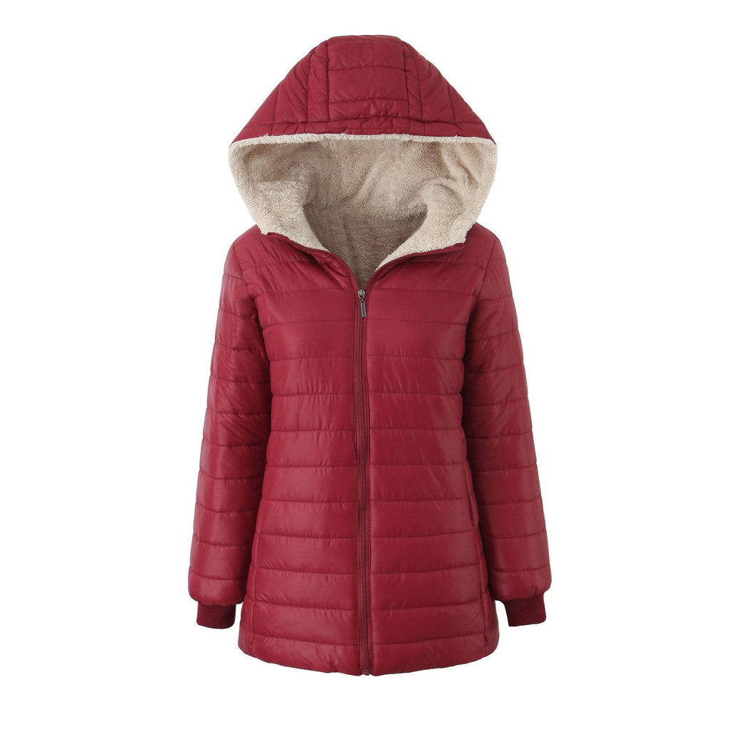 Fleece‑gefüllter Mantel mit Kapuze – Bild 3 | LuxeStyle