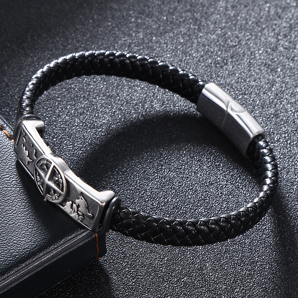 Geflochtenes Lederarmband aus Mikrofaser – Bild 3 | LuxeStyle