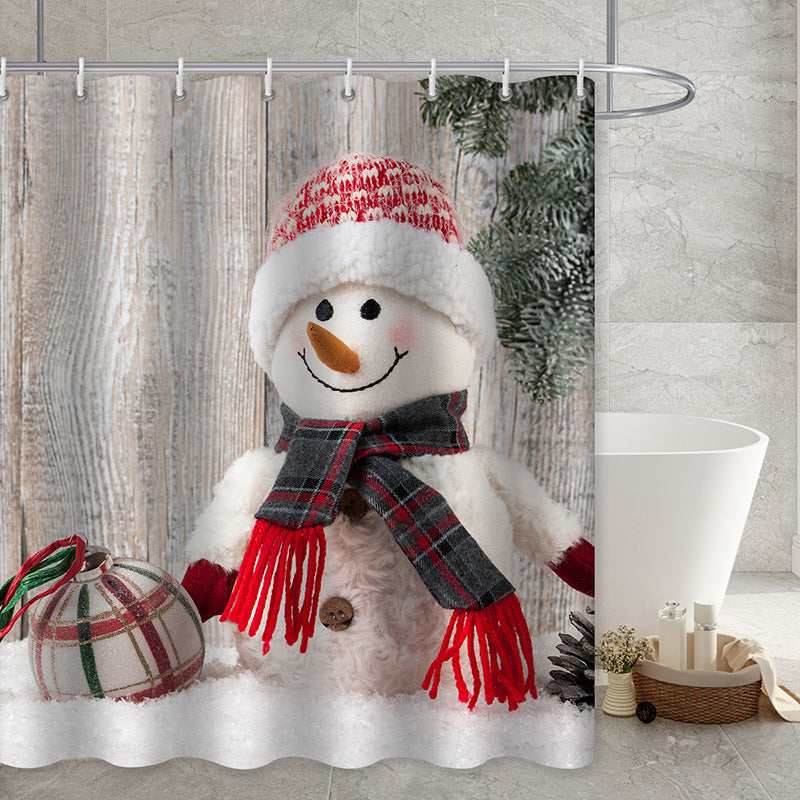 Duschvorhang Polyester Schneemann – Bild 2 | LuxeStyle