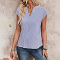 Ärmellose Bluse mit Streifenmuster – Bild 8 | LuxeStyle