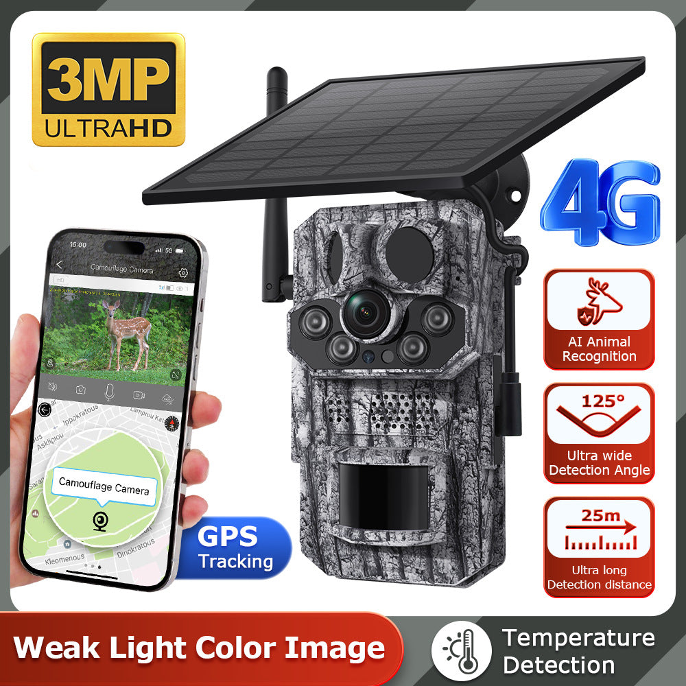 Solar 4G Wildtierkamera mit Nachtsicht