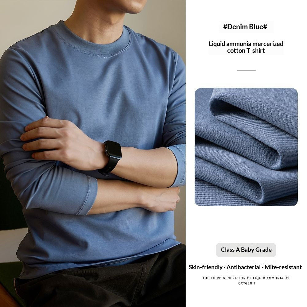 Herren Langarm-Basis-T-Shirt