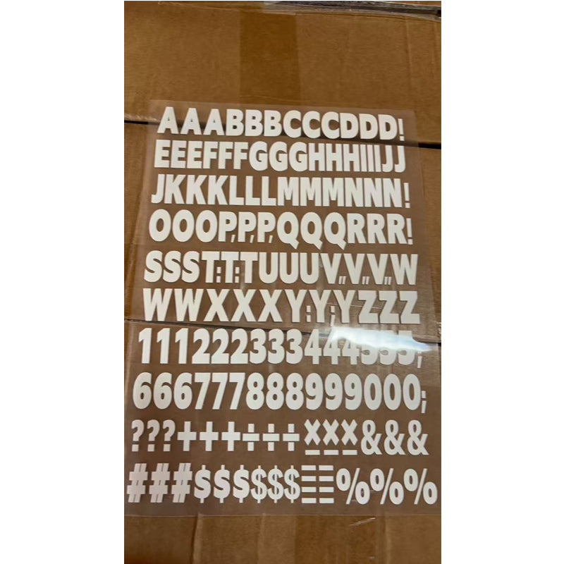 Aufbügler Buchstaben und Zahlen