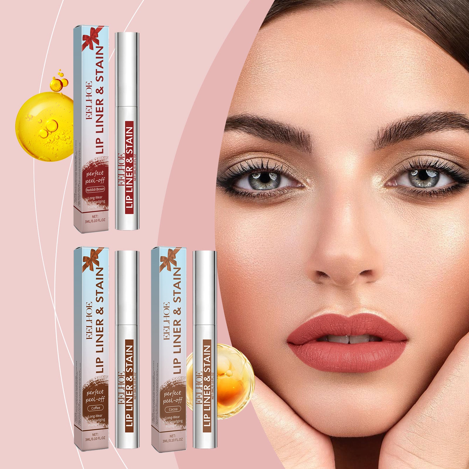 Peel-off Lip Gloss Rotbraun 3ml