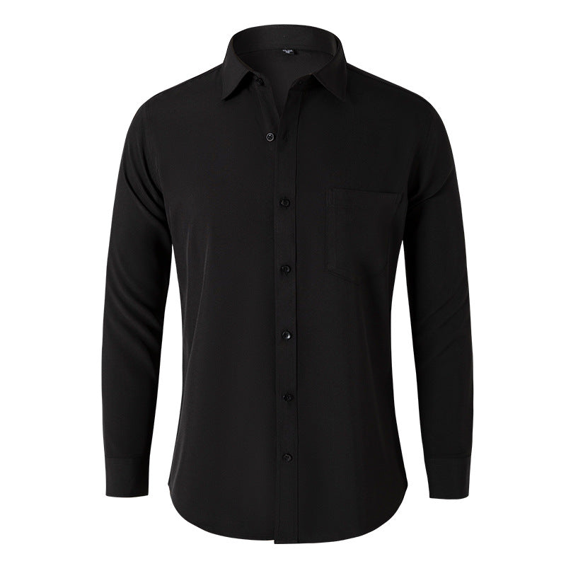 Herren Langarmhemd Schwarz – Slim Fit – Bild 6 | LuxeStyle