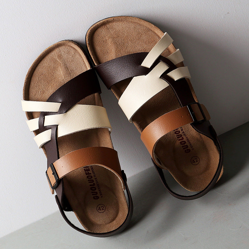 Herren Kork-Slipper mit Hohlmuster