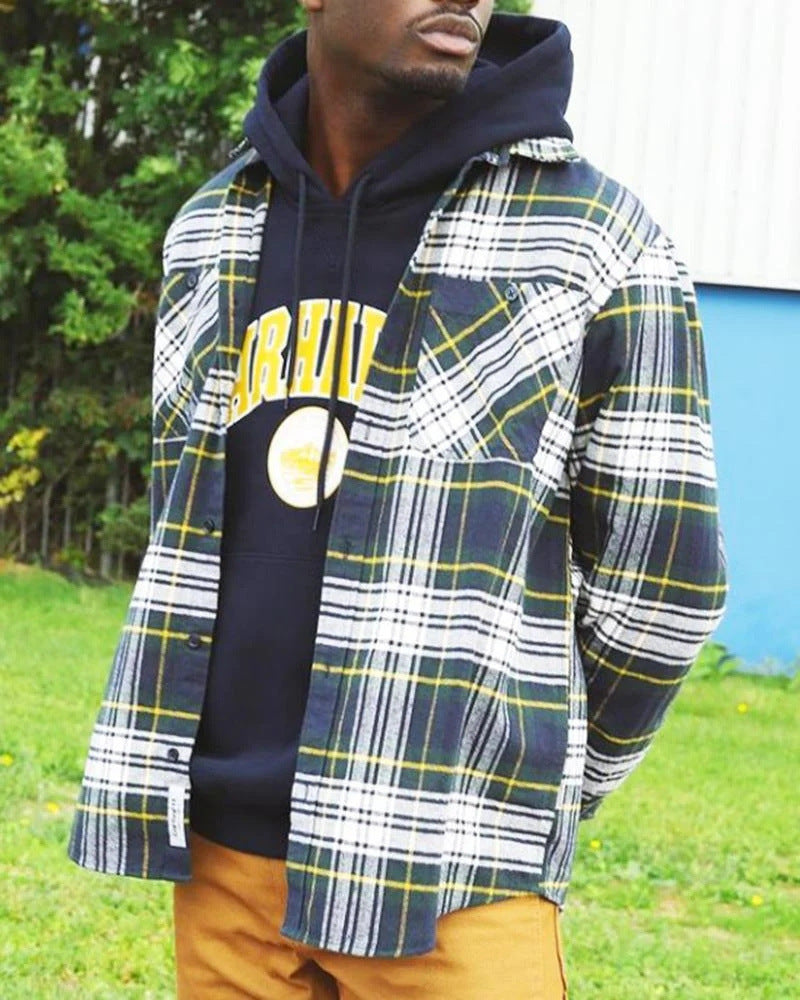 Herren Cardigan mit Digitaldruck und Farbblock