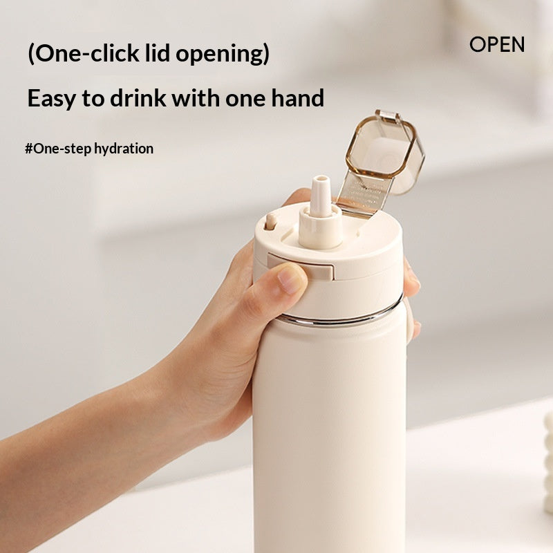 Thermowasserflasche mit Trageriemen