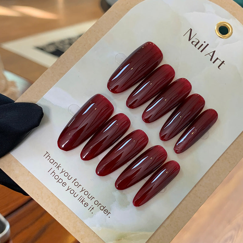 Weinrote Press-on-Nägel – Bild 11 | LuxeStyle