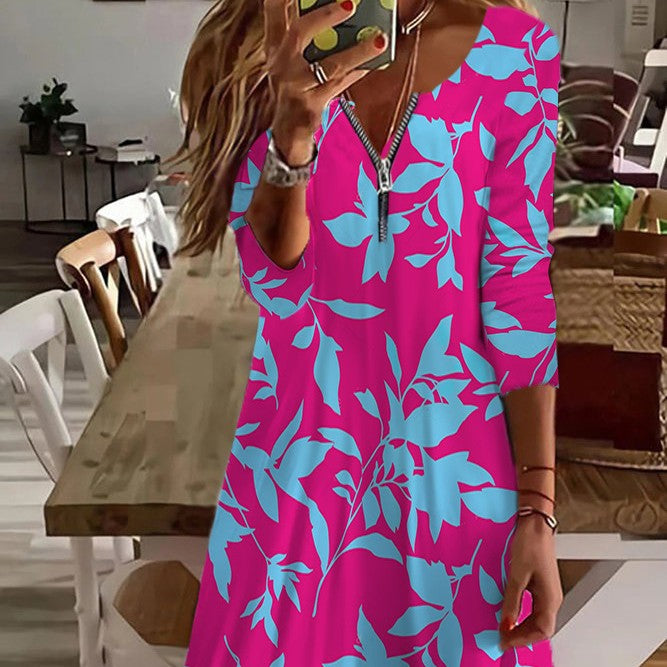 Damenkleid V-Ausschnitt Plus-Grösse