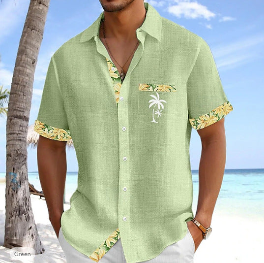Kurzärmliges Polo-Shirt mit Blumenmuster – Bild 8 | LuxeStyle
