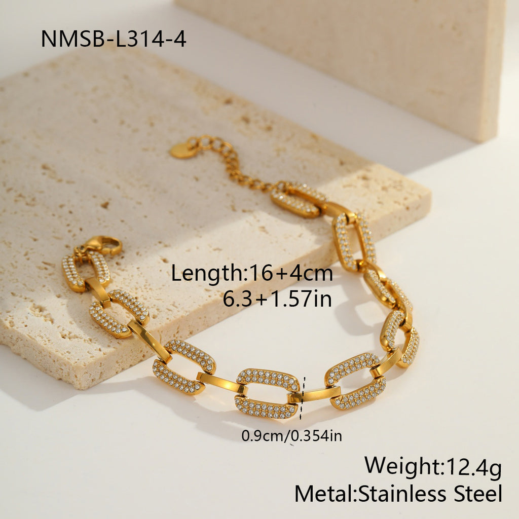 Herz-Zirkon Armband aus farbbeständigem Edelstahl – Bild 17 | LuxeStyle