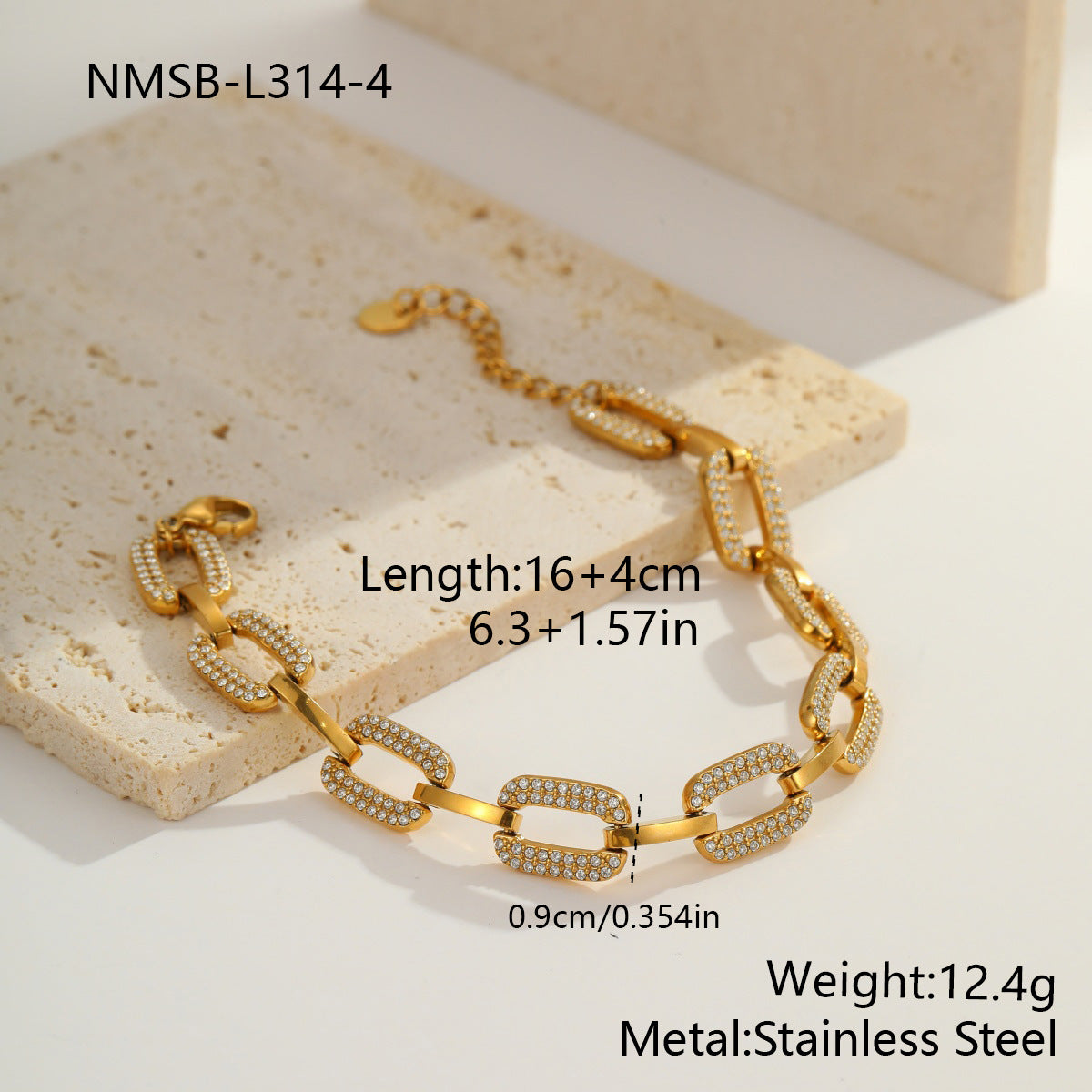 Herz-Zirkon Armband aus farbbeständigem Edelstahl – Bild 17 | LuxeStyle