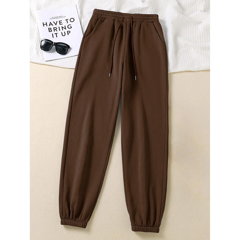 Trendige Jogger-Sweatpants mit weitem Bein