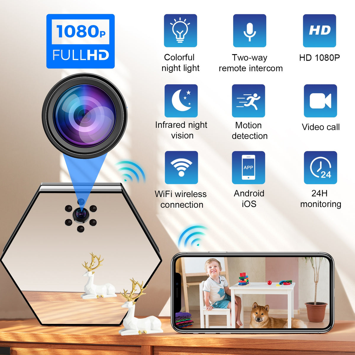 WLAN Überwachungskamera mit Nachtsicht & Gegensprechfunktion – Bild 11 | LuxeStyle