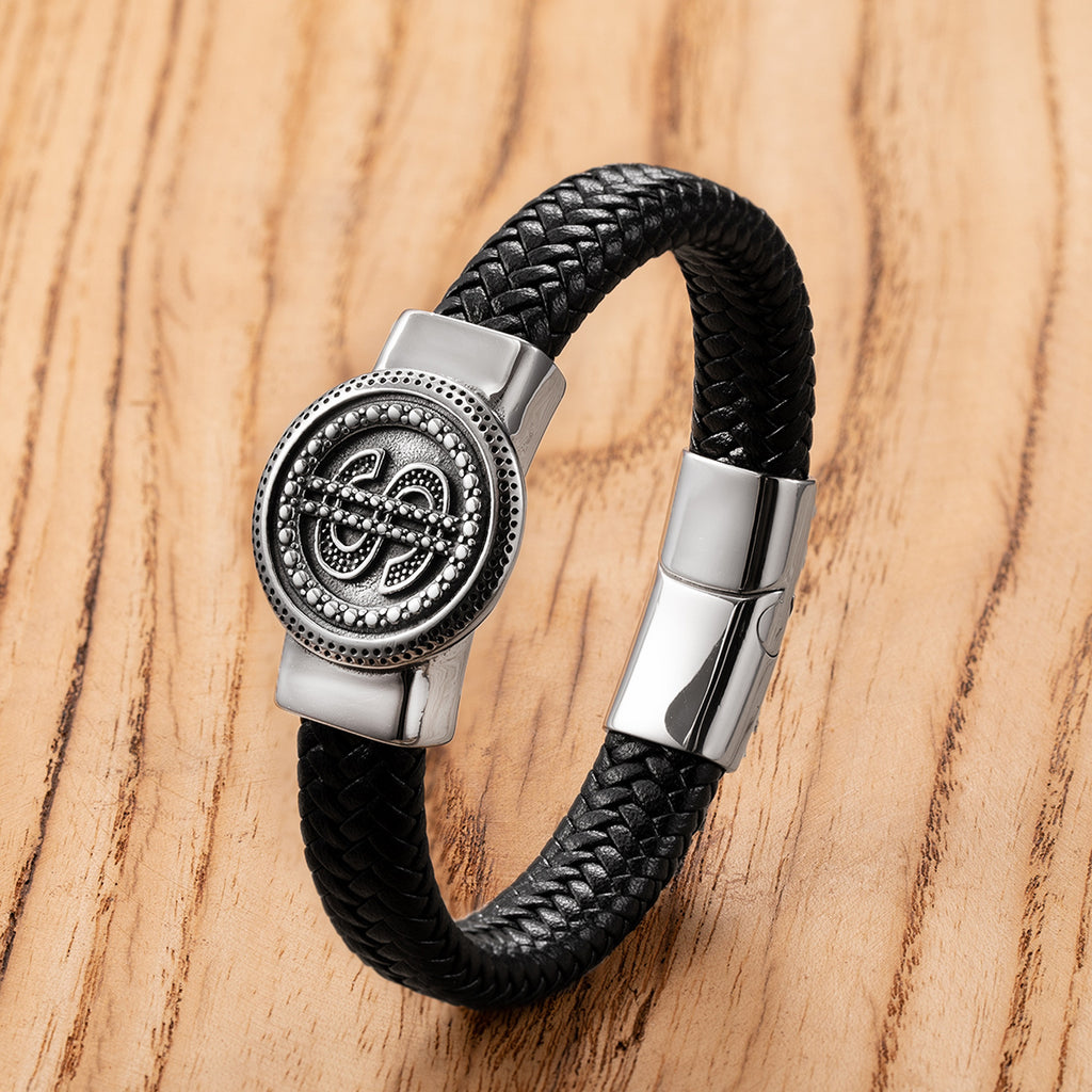 Handgefertigtes Edelstahl-Lederarmband – Bild 8 | LuxeStyle