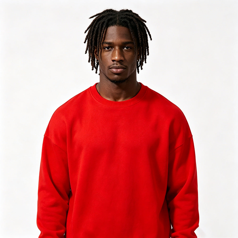 Gefüttertes extra-dickes Rundhals-Sweatshirt