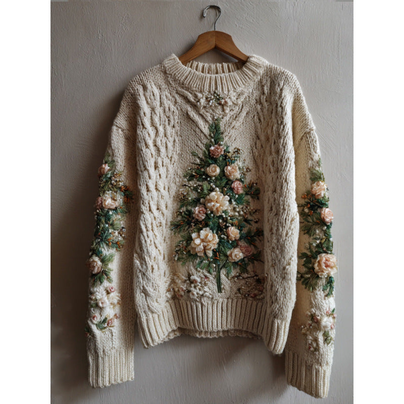 Damen-Loose-Sweatshirt mit 3D-Digitaldruck
