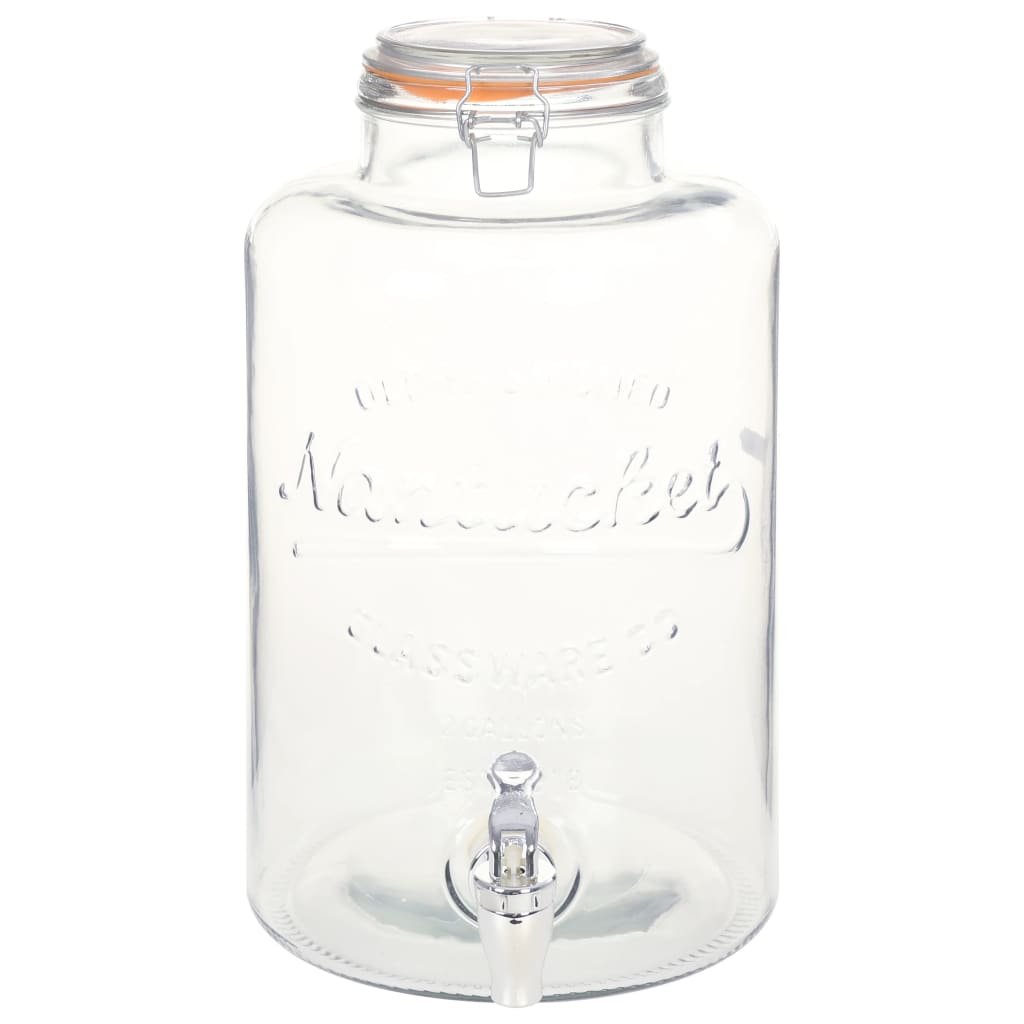 XXL Wasserspender mit Zapfhahn, 8 L Glas