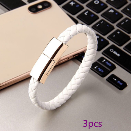 Lederarmband mit USB-C-Ladekabel