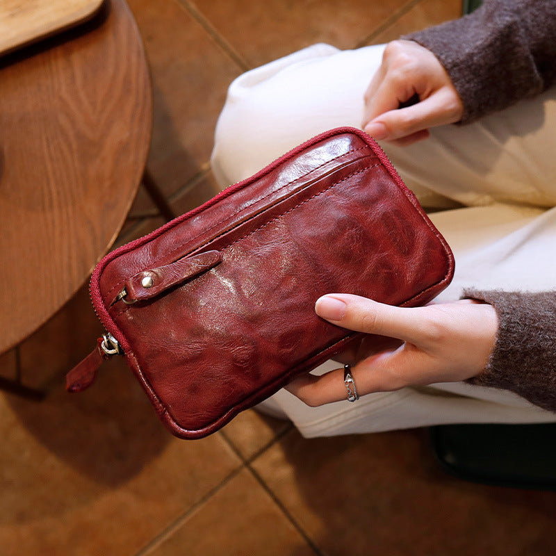 Retro Leder Portemonnaie Clutch – Bild 9 | LuxeStyle