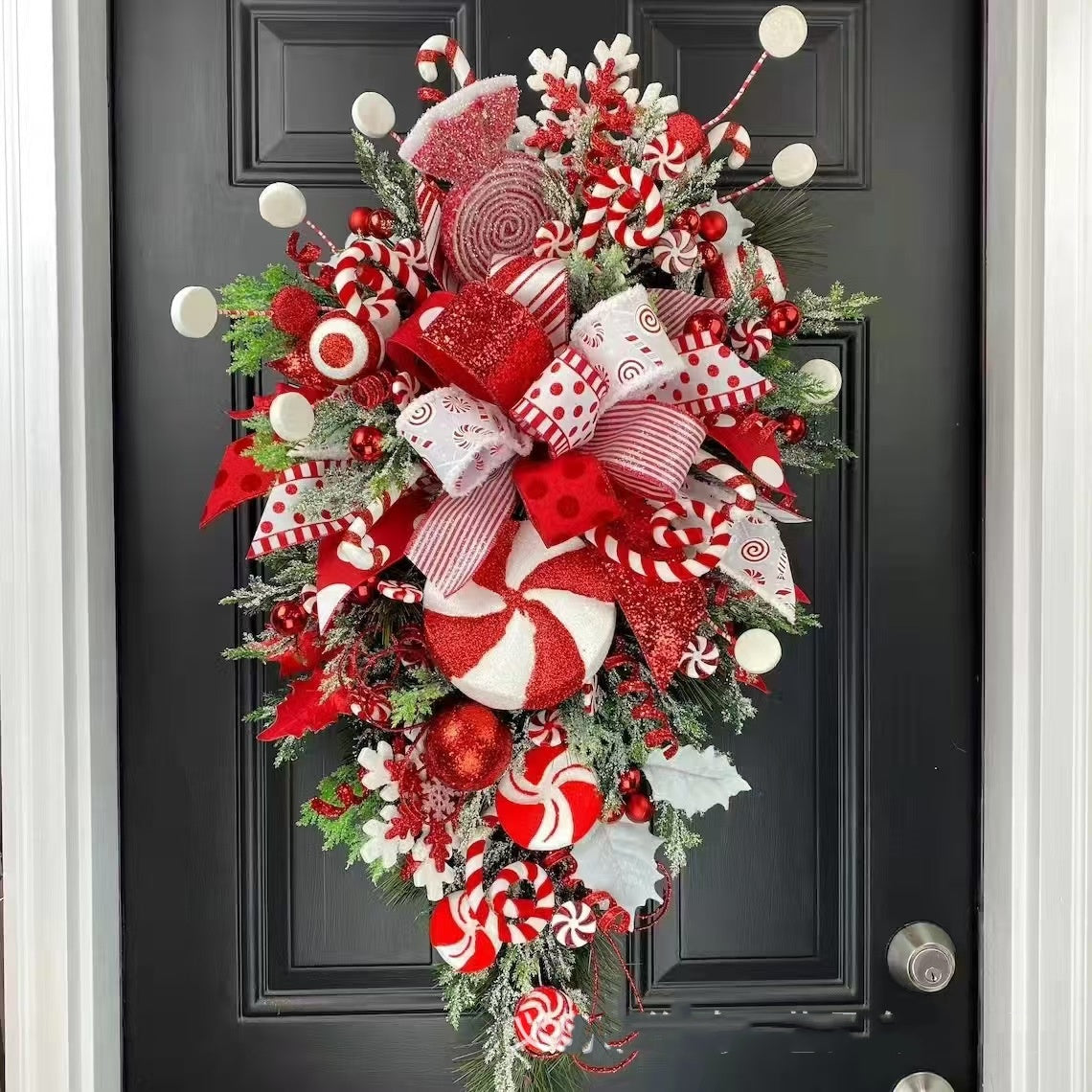 Weihnachtskranz Zuckerstangen-Baum Girlande – Bild 7 | LuxeStyle