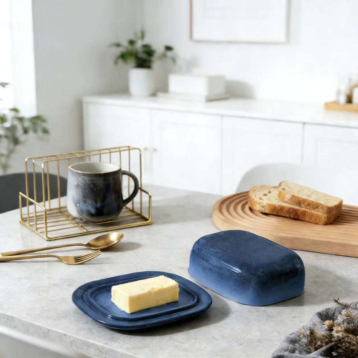 Keramik-Aufbewahrungsbox mit Deckel für Butter und Käse | LuxeStyle