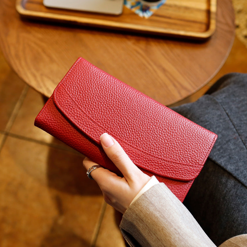 Handtasche aus echtem Leder – Clutch – Bild 6 | LuxeStyle