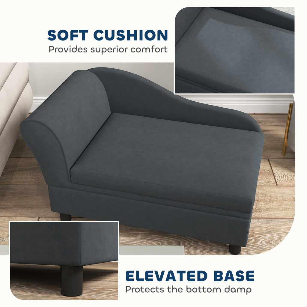 Haustier-Sofa mit Stauraum, Dunkelgrau