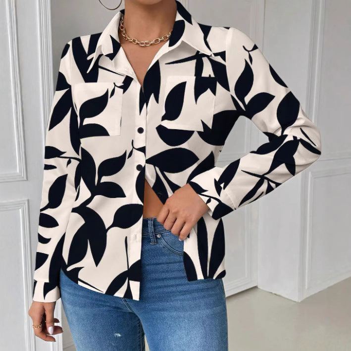 Lässiges Langarm-Shirt mit Patchwork-Muster – Bild 2 | LuxeStyle