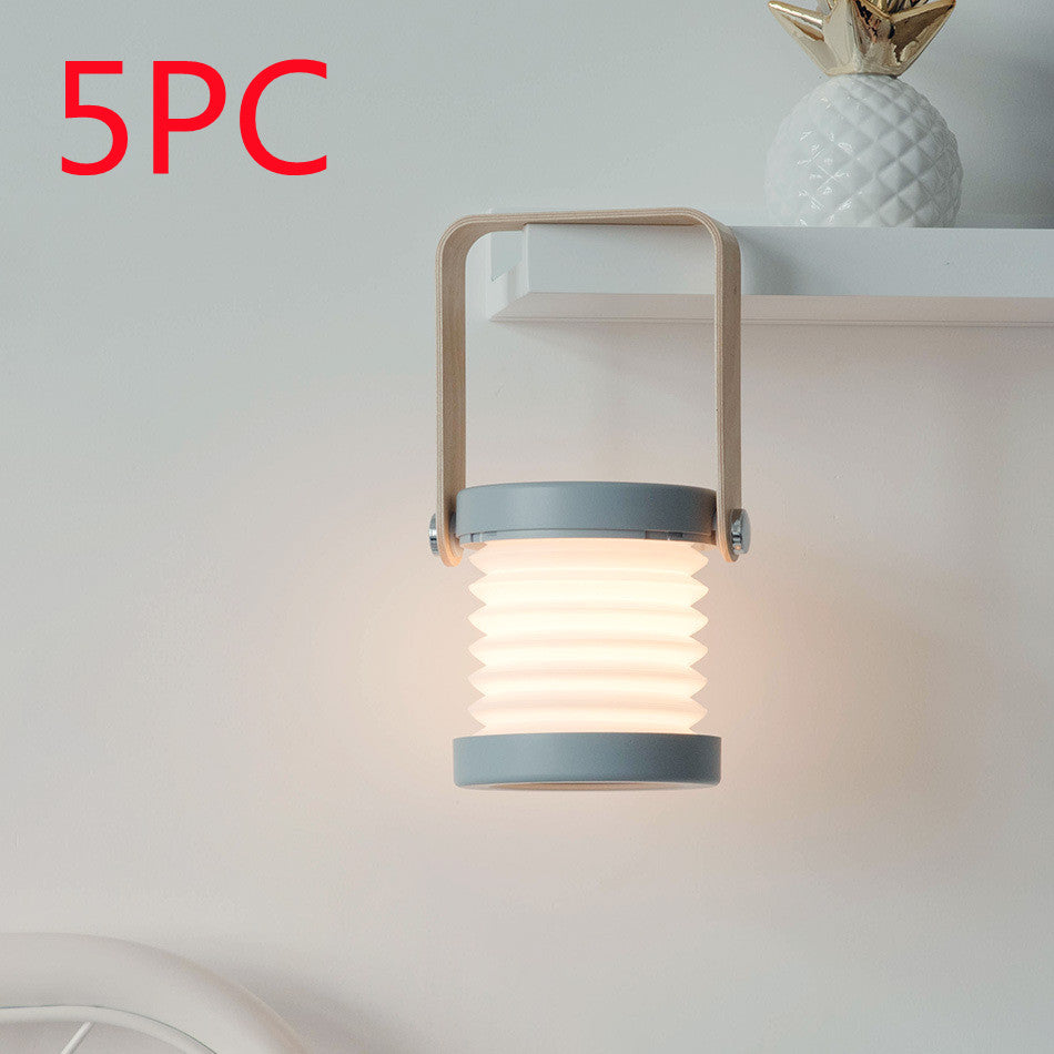 Faltbare LED-Nachtlichtlampe, Berührungsempfindlich, Dimmbar & USB-Lad