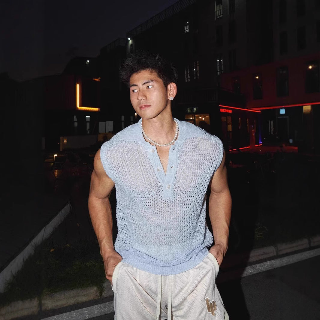 Herren-Tanktop aus Ice Silk