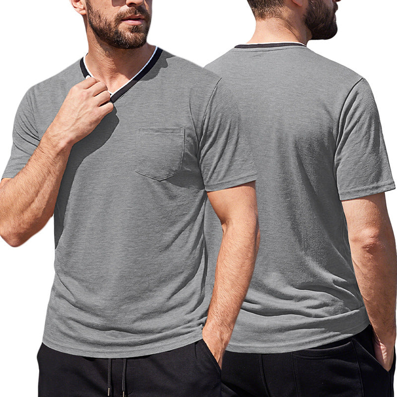 Herren T-Shirt mit V-Ausschnitt Kurzarm